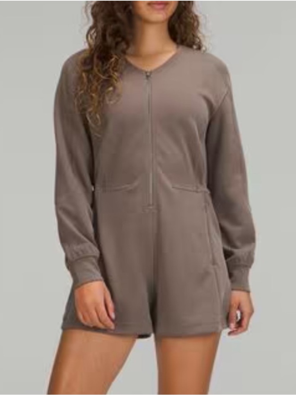 NWT Lululemon Ribbed Softstreme Long-Sleeve Romper Nomad Size 0
